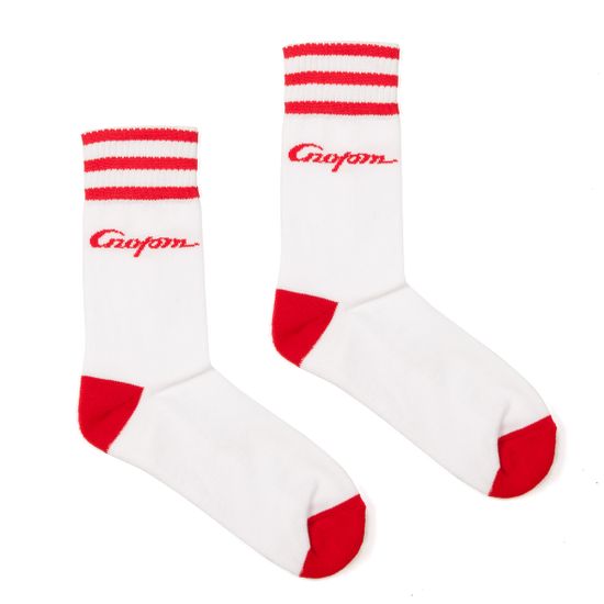 Носки ЗАПОРОЖЕЦ Спорт Полосы махровые Белый/Красный