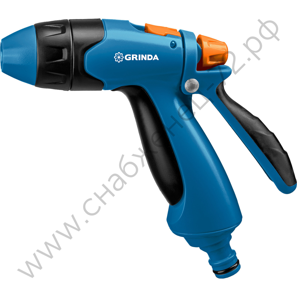 GRINDA B-R, плавная регулировка напора, курок сзади, двухкомпонентный, поливочный пистолет, PROLine (429111)