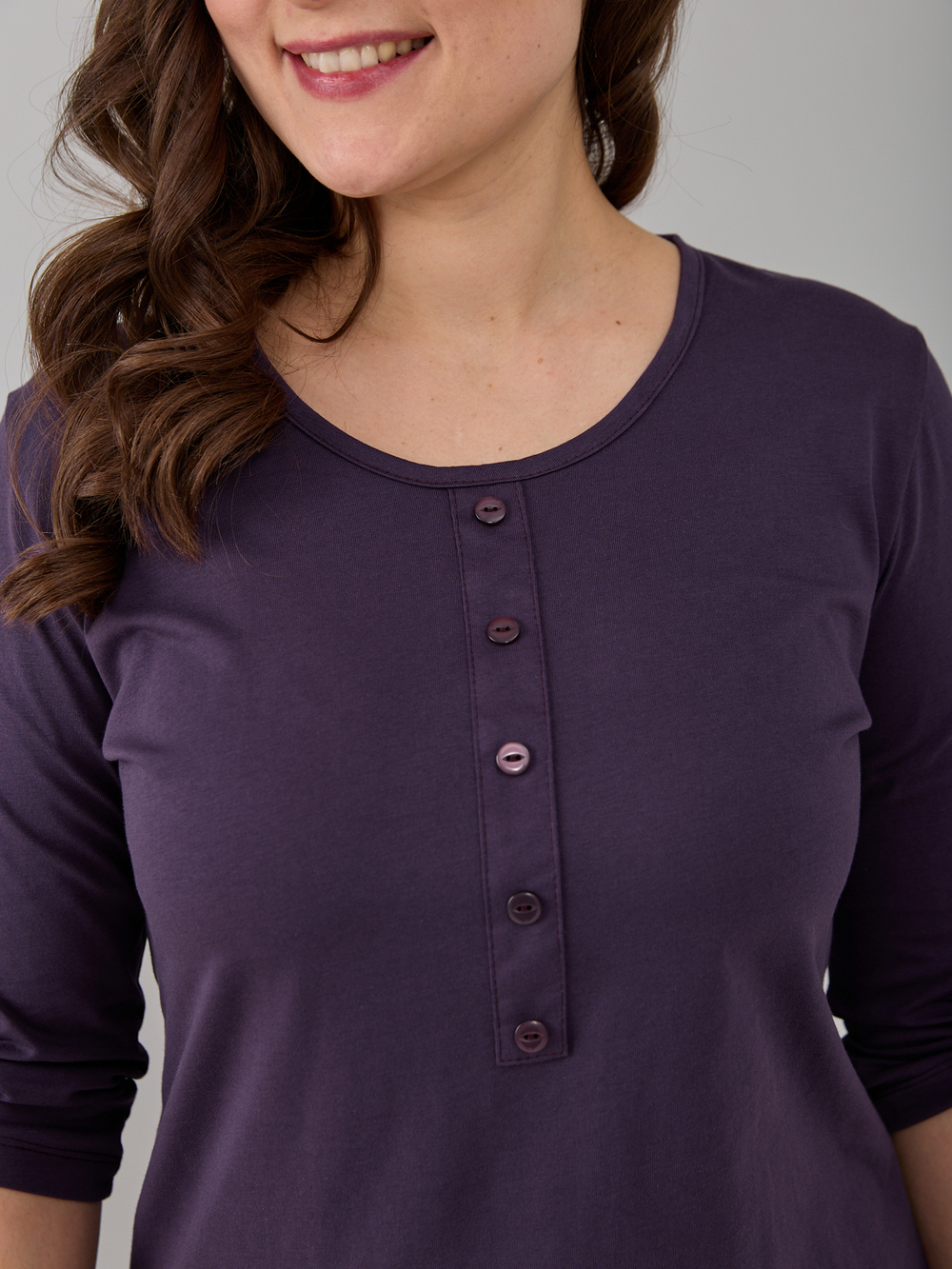 Лонгслив ЛНк-005/баклажан