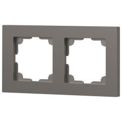 Рамка для розеток и выключателей Intro Accent 6-502-09 на 2 поста, СУ, титан | Intro