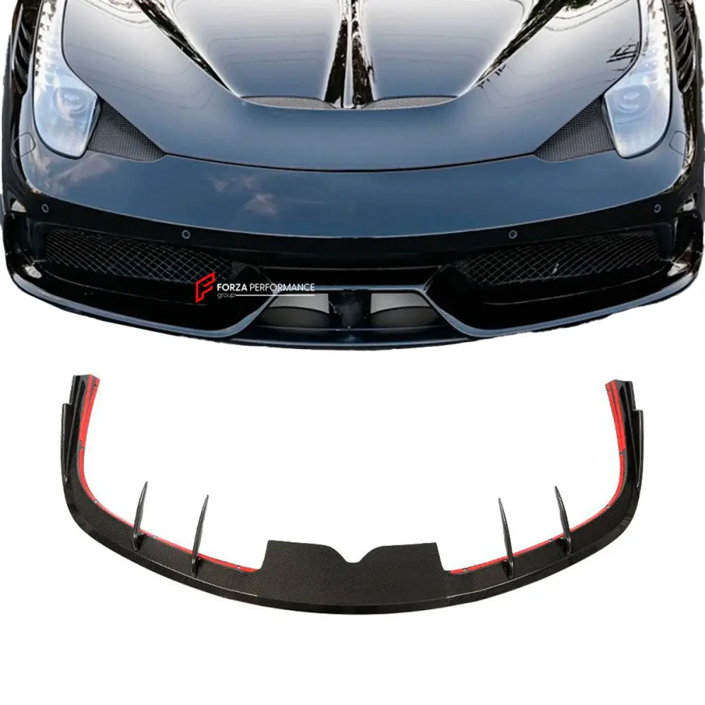 Карбоновая губа переднего бампера для Ferrari 458 Speciale 2013-2015 Феррари