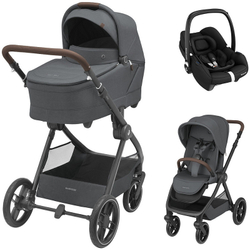 Коляска детская Maxi-Cosi Oxford Plus 3 в 1 с автокреслом CabrioFix Essential black 1978204110 PlusTwillic Graphite/Графит
