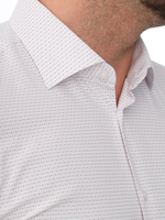 Сорочка мужская VESTER короткий рукав, мелкий коричневый рисунок 52814 28