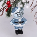 Ёлочная игрушка «Волшебный медвежонок» 8*5*12 см, голубой