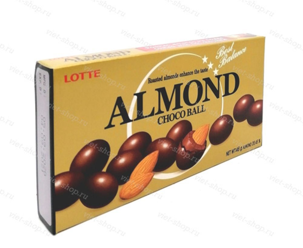 Миндаль в молочном шоколаде Almond Choco Ball, Корея, 46 гр.