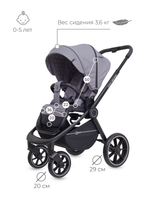 Коляска детская Rant "FLEX GRAND" PU (2в1) RA065 Mercury Grey