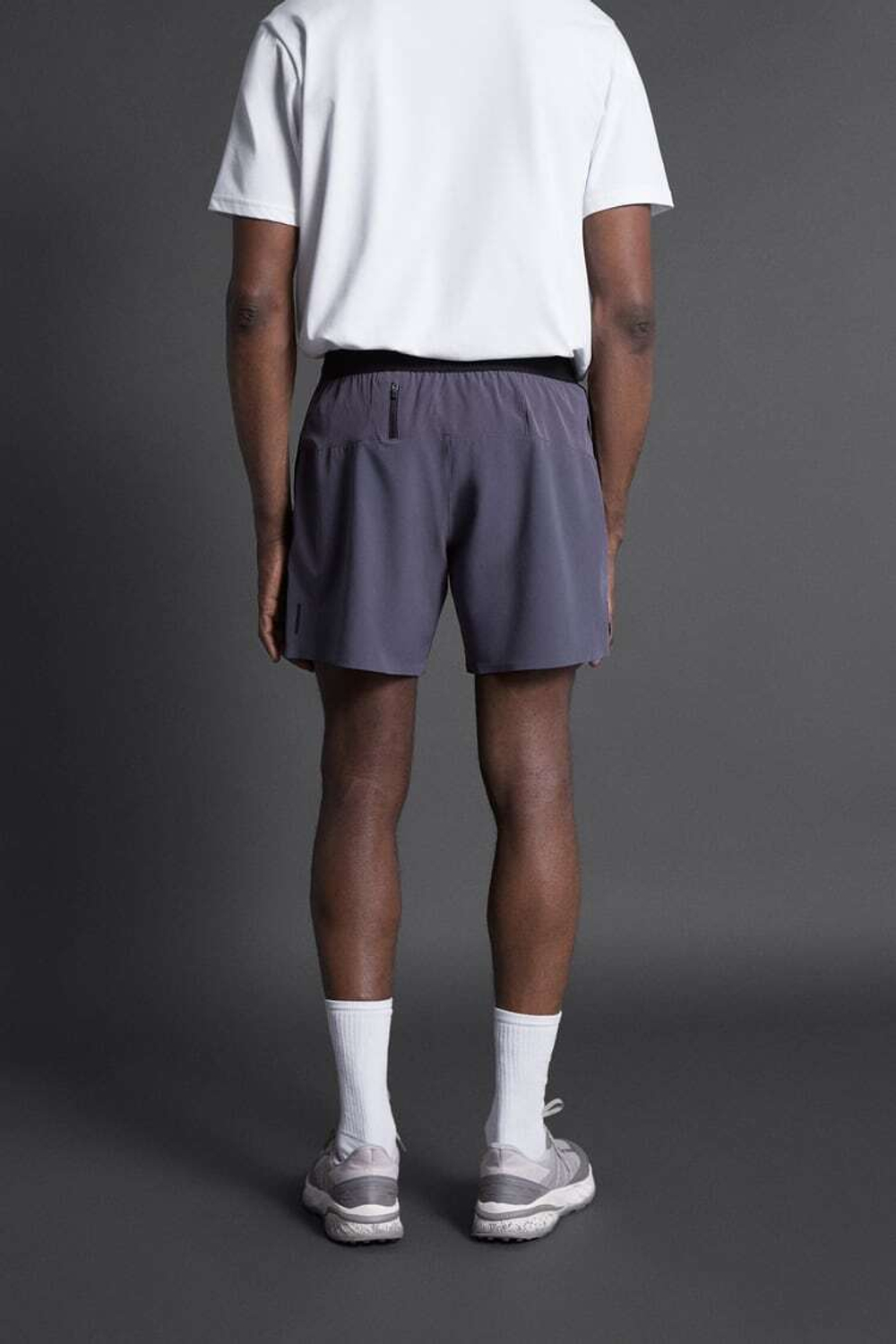 ZARA БАЗОВЫЕ СПОРТИВНЫЕ ШОРТЫ, СЕРО-СИНИЙ