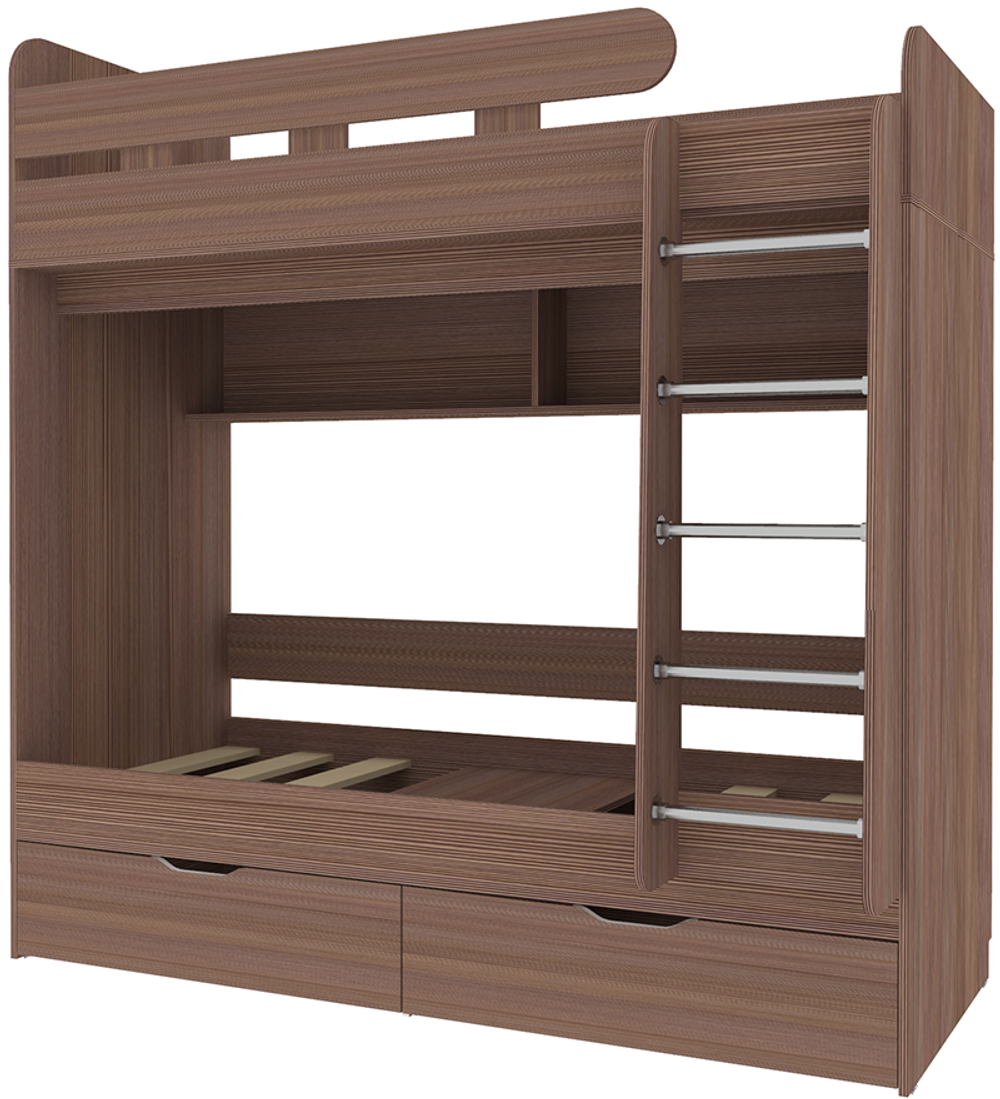 Двухъярусная кровать КарИВи Юниор 5 80x160 Бодего Темный Бодего Темный