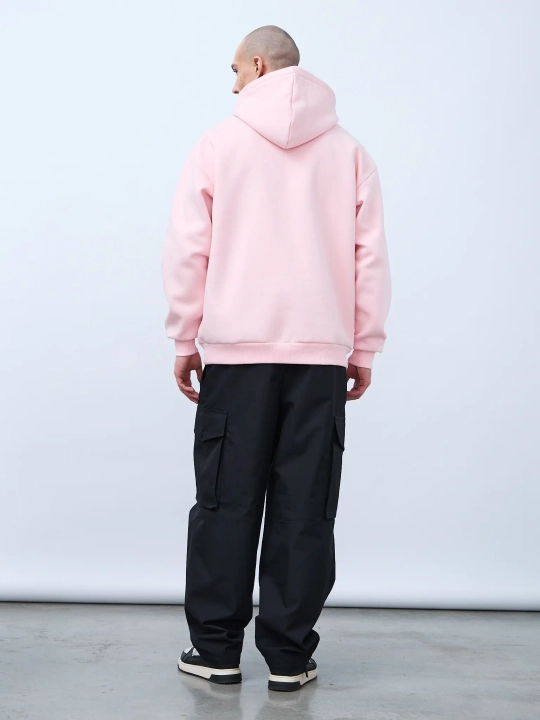 Худи оверсайз с начесом (розовый)