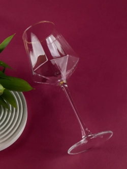 Бокалы для вина 2 шт с золотой каймой 430 мл