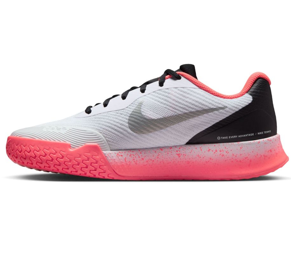 Мужские теннисные кроссовки Nike Vapor Lite 3 HC Premium - white/hot lava/wolf grey/black