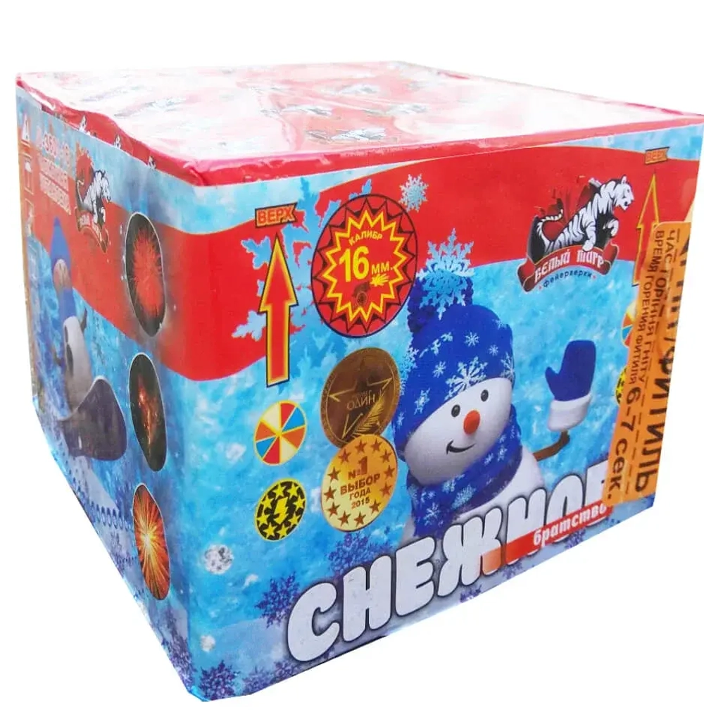 Батарея салютов Снежное братство (SU-3601-16) от Белый Тигр, 36 залпов, 16 мм