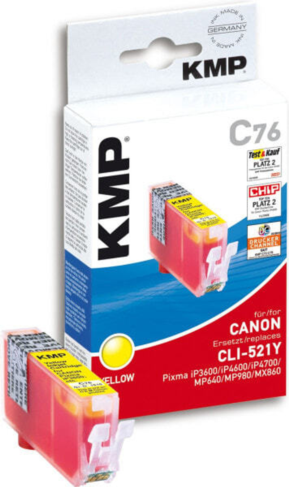 Картридж струйный желтый 1 шт KMP C76 1510,0009