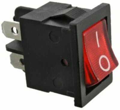 Переключатель MIRS-201A-2C3 с подсветкой красный