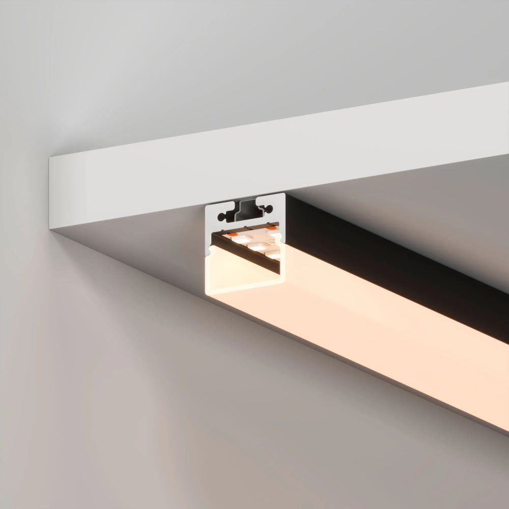 Профиль с экраном SL-LINE-2011M-2500 BLACK+OPAL SQUARE (Arlight, Алюминий) 027993