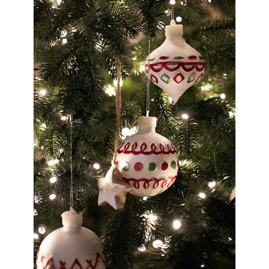 Набор ёлочных украшений с подсветкой festive embroidey из коллекции new year essential, 4 шт.