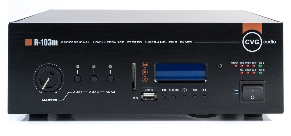 CVGAUDIO R-103m Низкоомный стерео микшер-усилитель с MP3/FM/Bluetooth