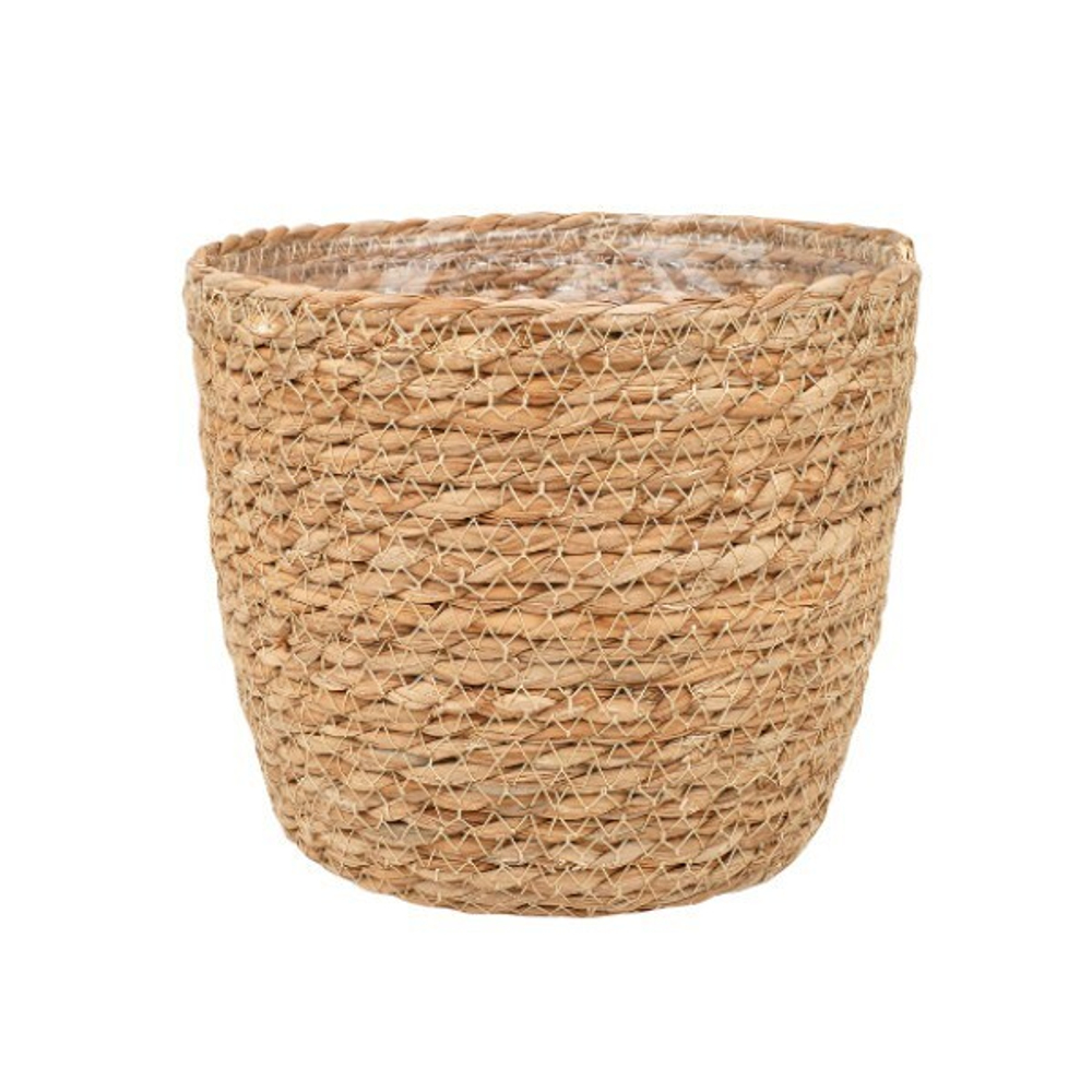 Кашпо плетеное "Сафари", 7,5л внешний размер Д255 Ш255 В230, натуральный