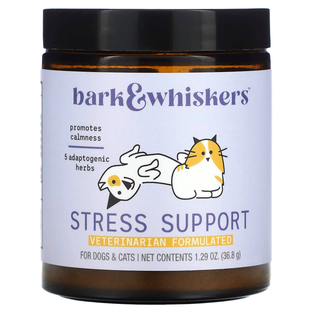 Dr. Mercola, Bark & Whiskers™, добавка для снятия стресса, для собак и кошек, 36,8 г (1,29 унции)