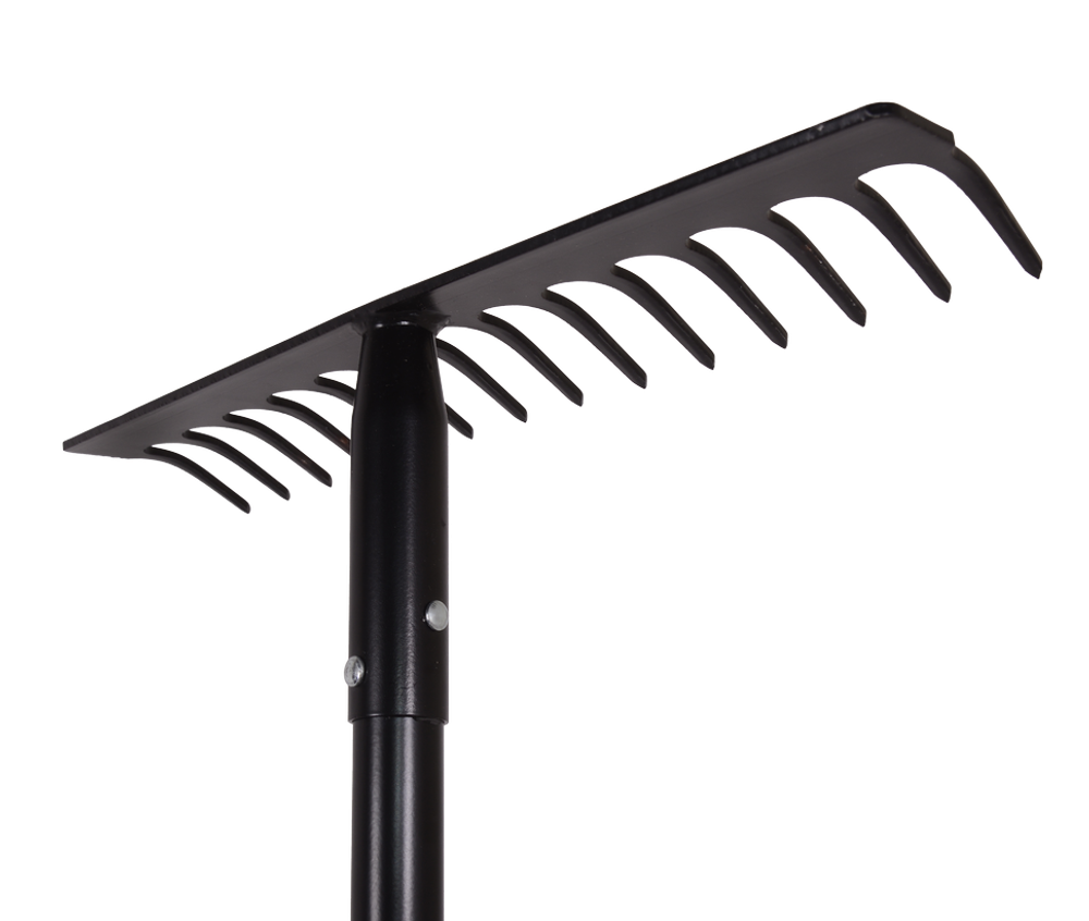 Грабли прямые Вихрь 14 зубьев, сталь, с металлическим черенком