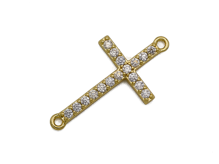 Коннектор "Крест" 23мм, со стразами