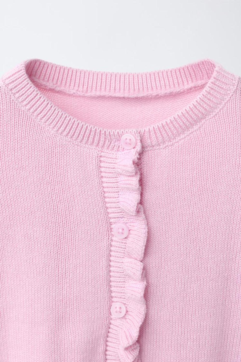 ZARA КАРДИГАН С ВОЛАНАМИ, РОЗОВЫЙ