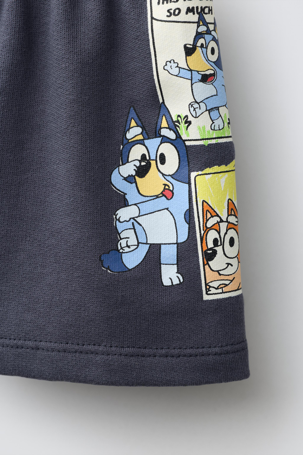 ZARA ШОРТЫ С ПРИНТОМ BLUEY © LUDO STUDIO, АНТРАЦИТОВО-СЕРЫЙ