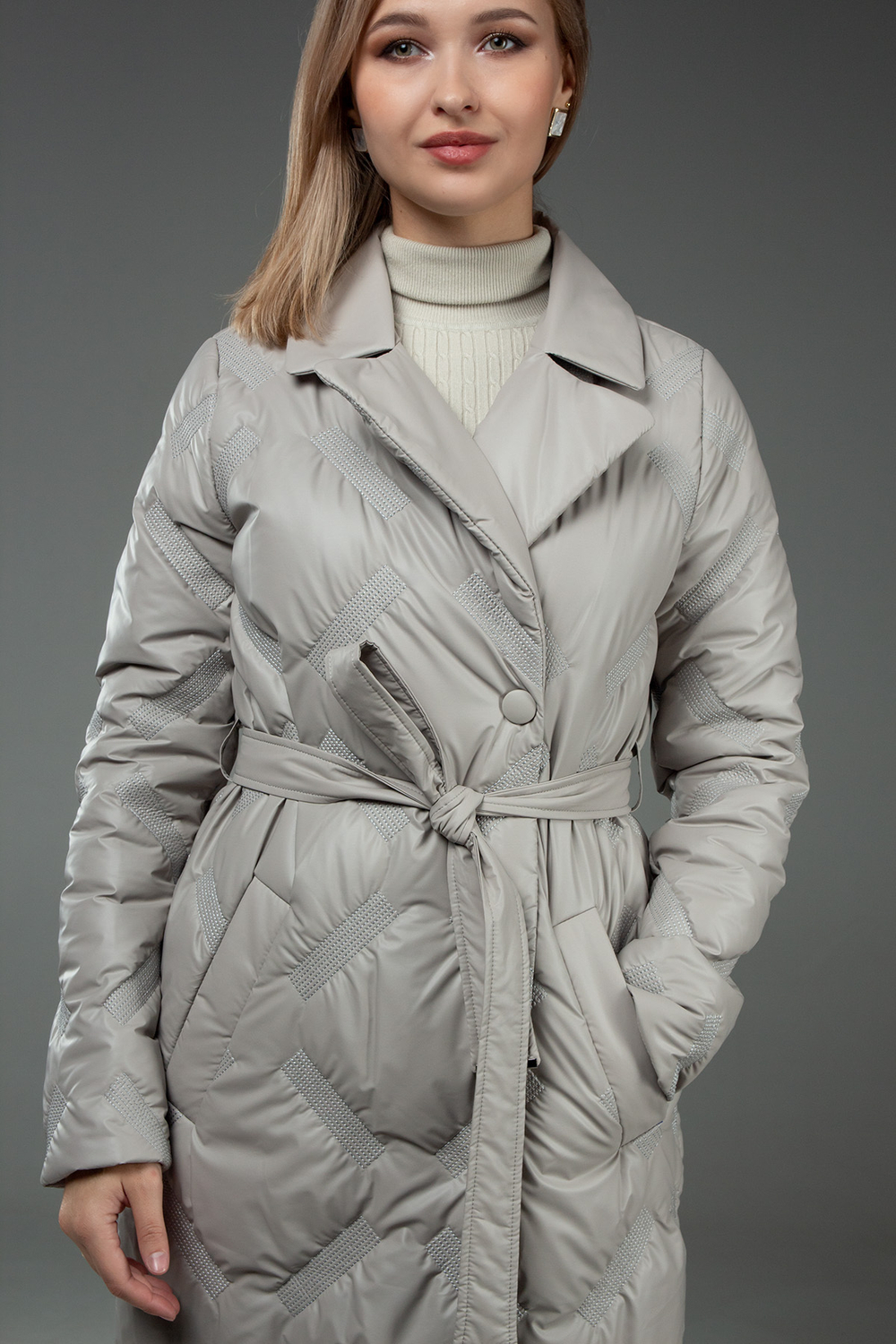 Пальто Melissima мод. 185, серый