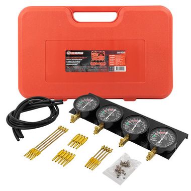 Манометры в комплекте с адаптерами для регулировки карбюратора,в кейсе FORCEKRAFT FK-919G2