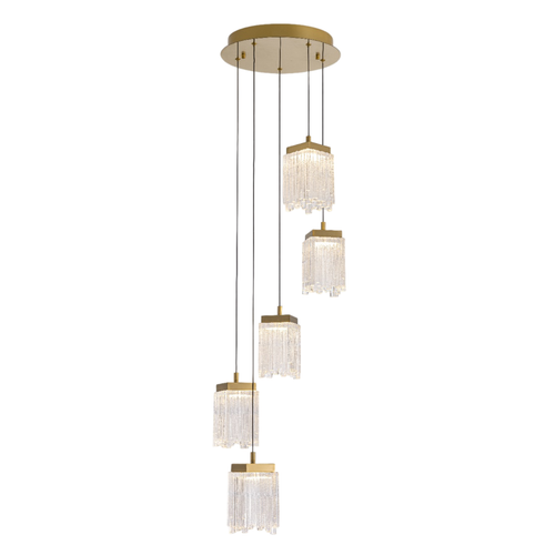 Подвесной светильник MD25020403-5A2 Satin gold, LED/25.4W, 3000K dimmable
