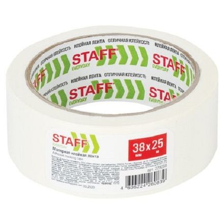 Клейкая лента малярная, 38*25м, Staff