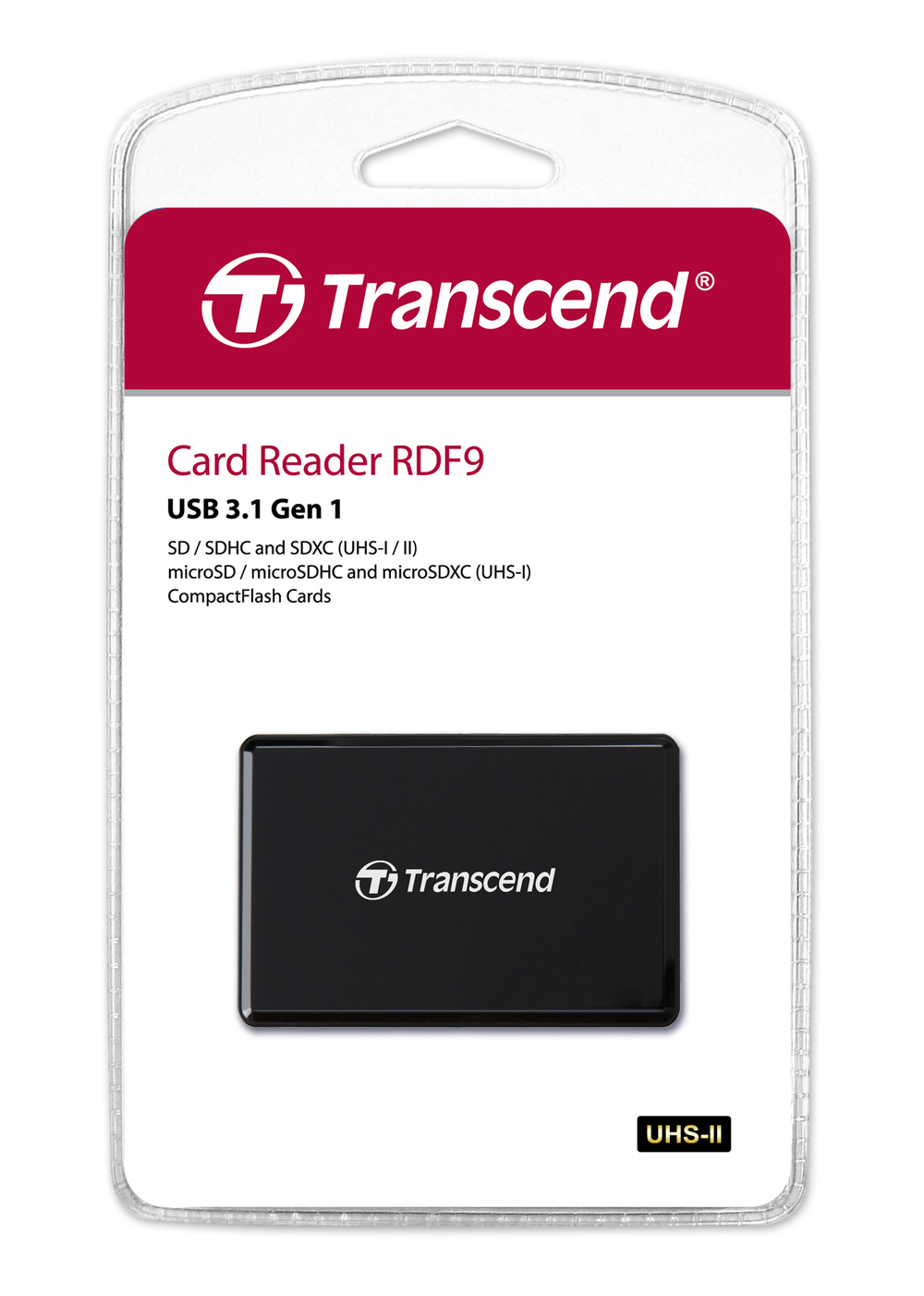 Картридер Transcend TS-RDF9K2 MicroSD/SD UHS-II/CF USB 3.1 Gen 1
