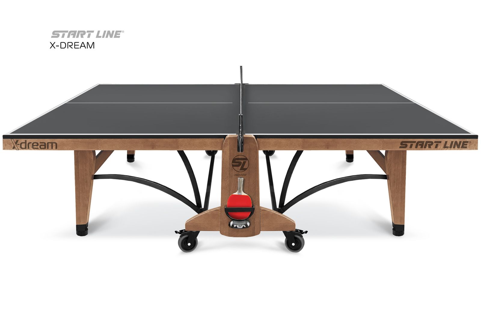 Стол теннисный X-dream Start Line (Дуб натуральный(natur-wood), ЛДСП Графит) фото №2