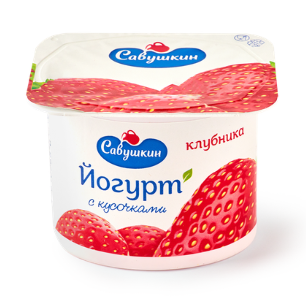 Йогурт Савушкин клубника 2% 120 гр