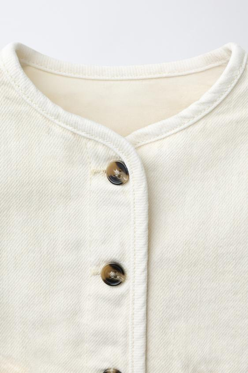 ZARA КУРТКА ИЗ САРЖИ, ЭКРЮ