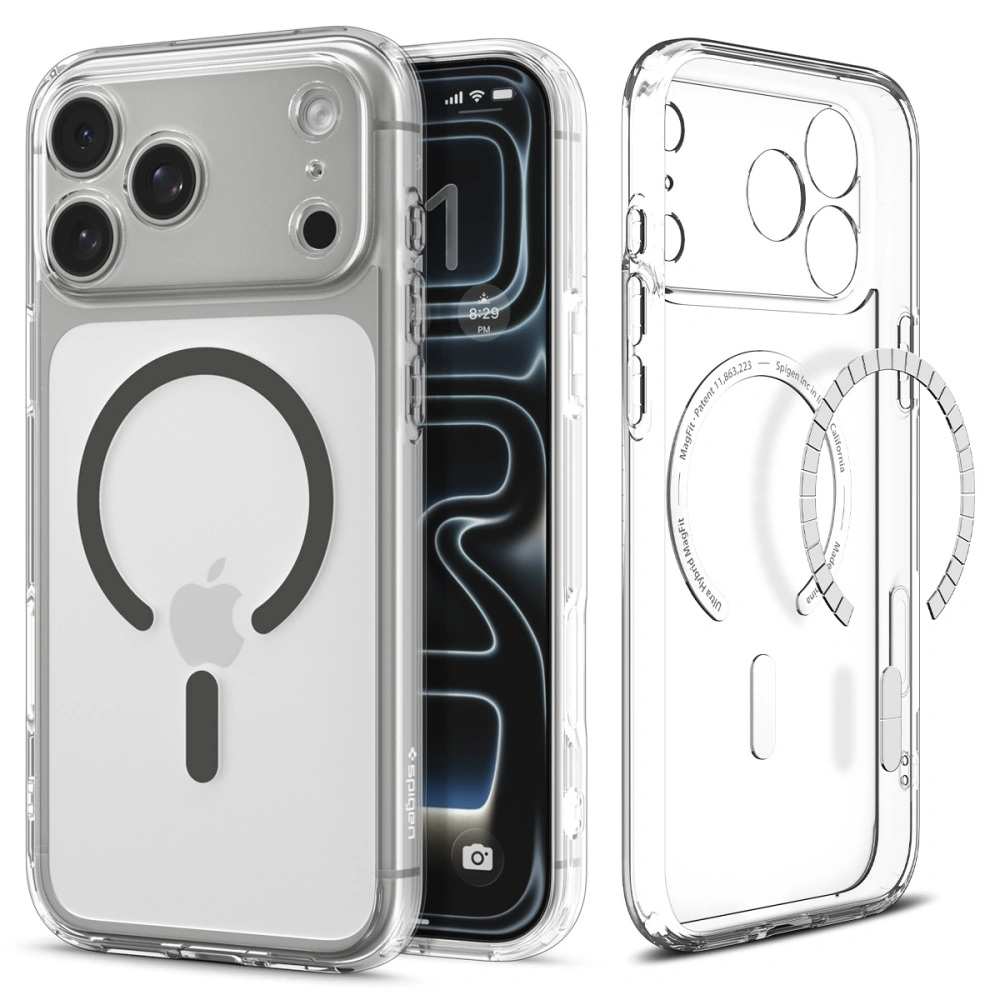 Чехол Spigen Ultra Hybrid Magsafe для iPhone 17 Pro Max прозрачный/графит