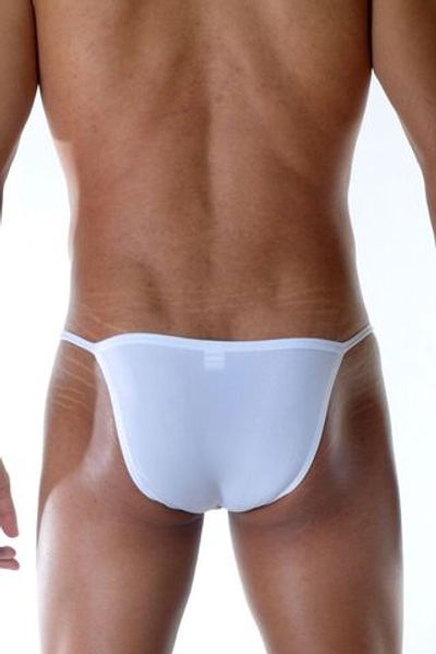 Белые мужские трусы-танга (Размер: L) (Цвет: белый)