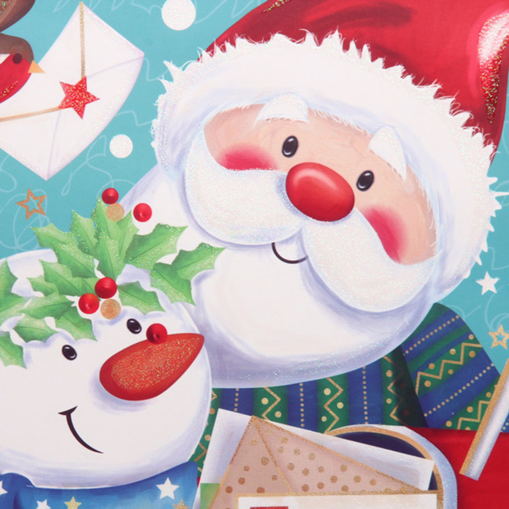 Пакет подарочный «Веселый Дедушка Мороз» 31*42*12 см, микс