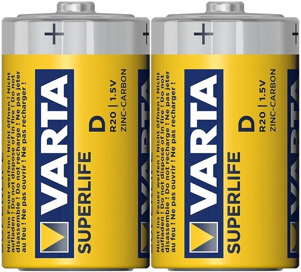 VARTA / Батарейка VARTA SUPERLIFE D, 2 шт.