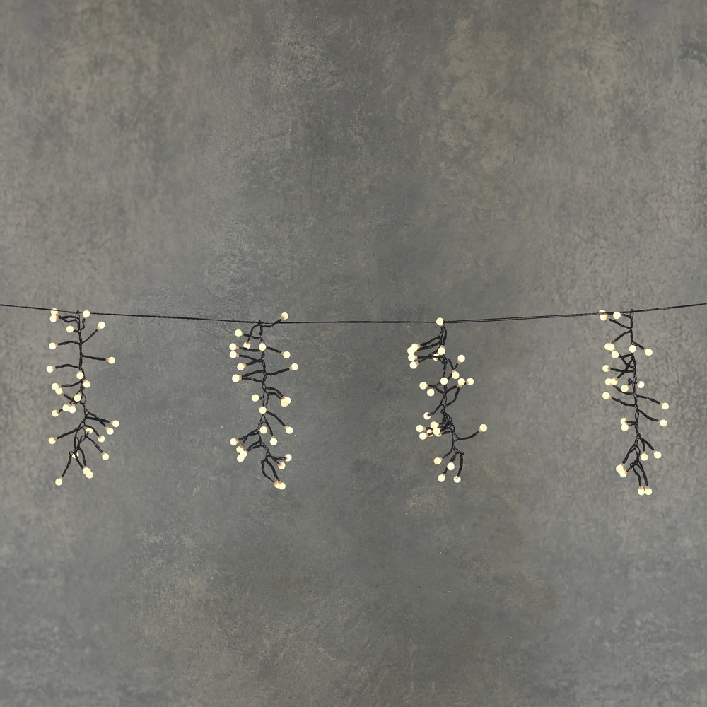 Гирлянда гроздья ягод теплый белый свет 130 LED Luca Lighting