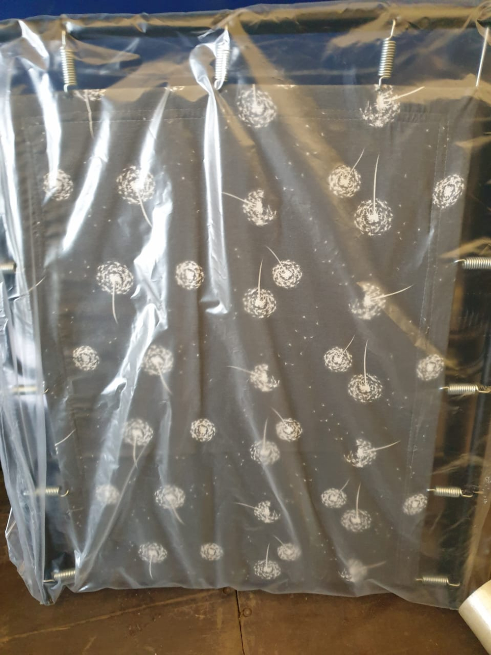 Кровать раскладная Селена жесткая (аналог Стефании с85А) арт.с1223 (цвет ткани серый рис.одуванчик (1 шт. в уп.)