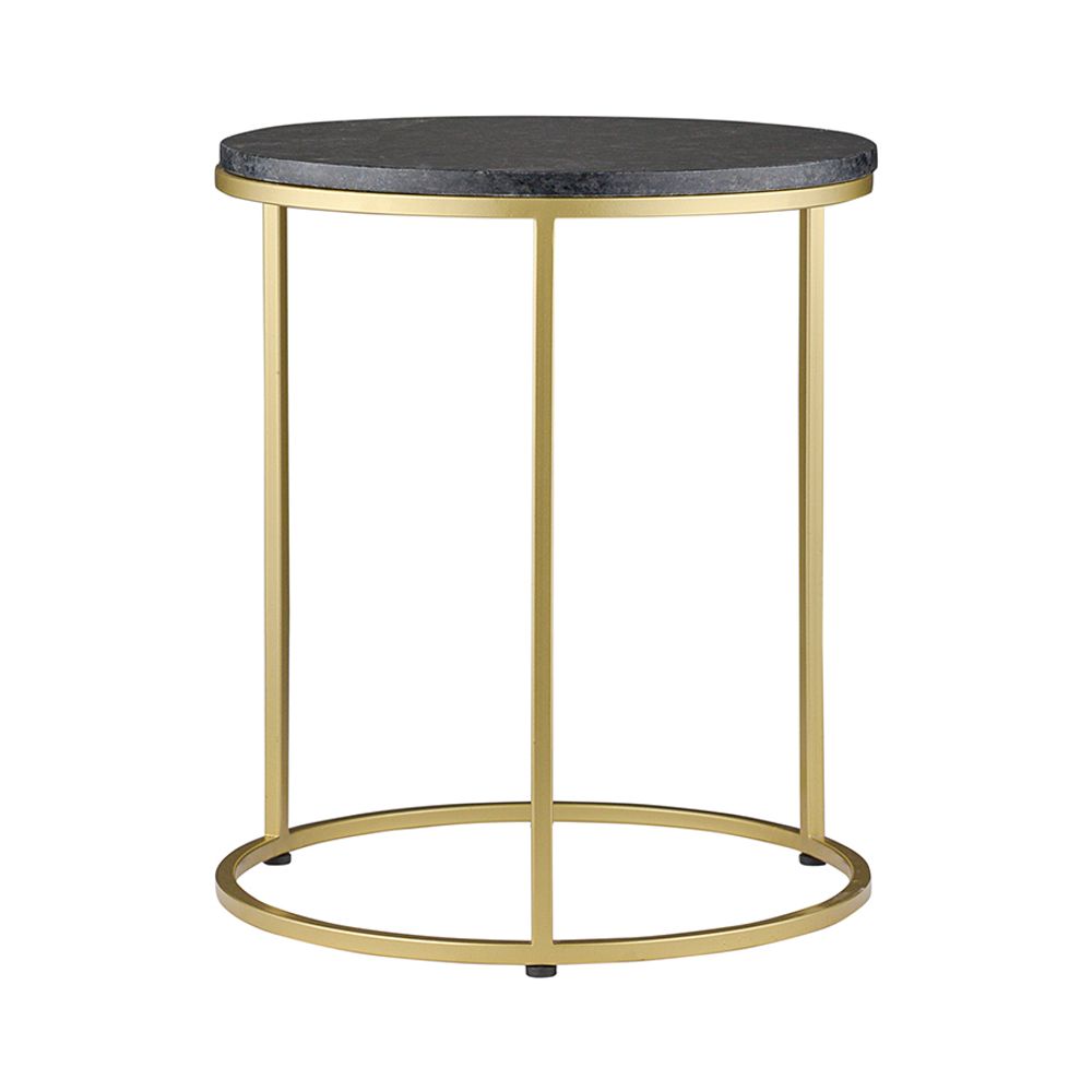 Набор из 2-х кофейных столиков Hans, Ø40 см и Ø50 см, черный мрамор