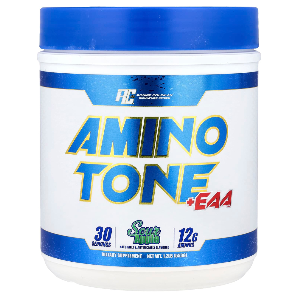 Ronnie Coleman, Signature Series, Amino Tone + EAA, кислое яблоко, 540 г (1,2 фунта)