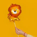 Шар с клапаном (12''/30 см) Мини-фигура, Лев, 1 шт.