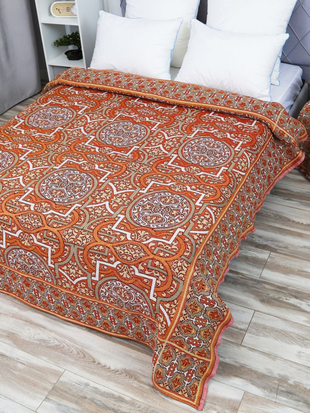 Покрывало на кровать, покрывало 2 спальное, гобелен с размерами: 200x210 см