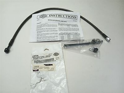 41800258 Тормозная магистраль, армированная сталью резина, с фитингами, и монтажный комплект: 2 уплотнительные шайбы, 1 кронштейн, 3 пластиковые шайбы