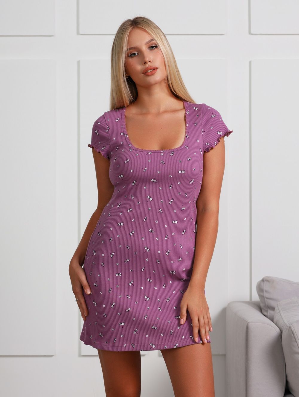 Ночная сорочка Агалит-1 Виотекс ЛИЛОВЫЙ