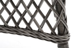 "Эспрессо" плетеный круглый стол, диаметр 118 см, цвет графит