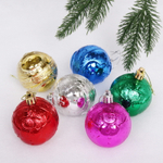 Новогодние шары 6 см (набор 6 шт) «Снеговик», микс