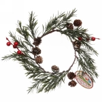 Венок хвойный новогодний «Лесной сюрприз» , 30 см